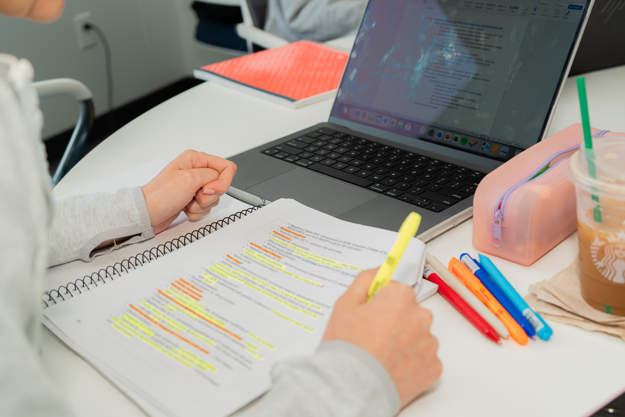 FranU student taking notes