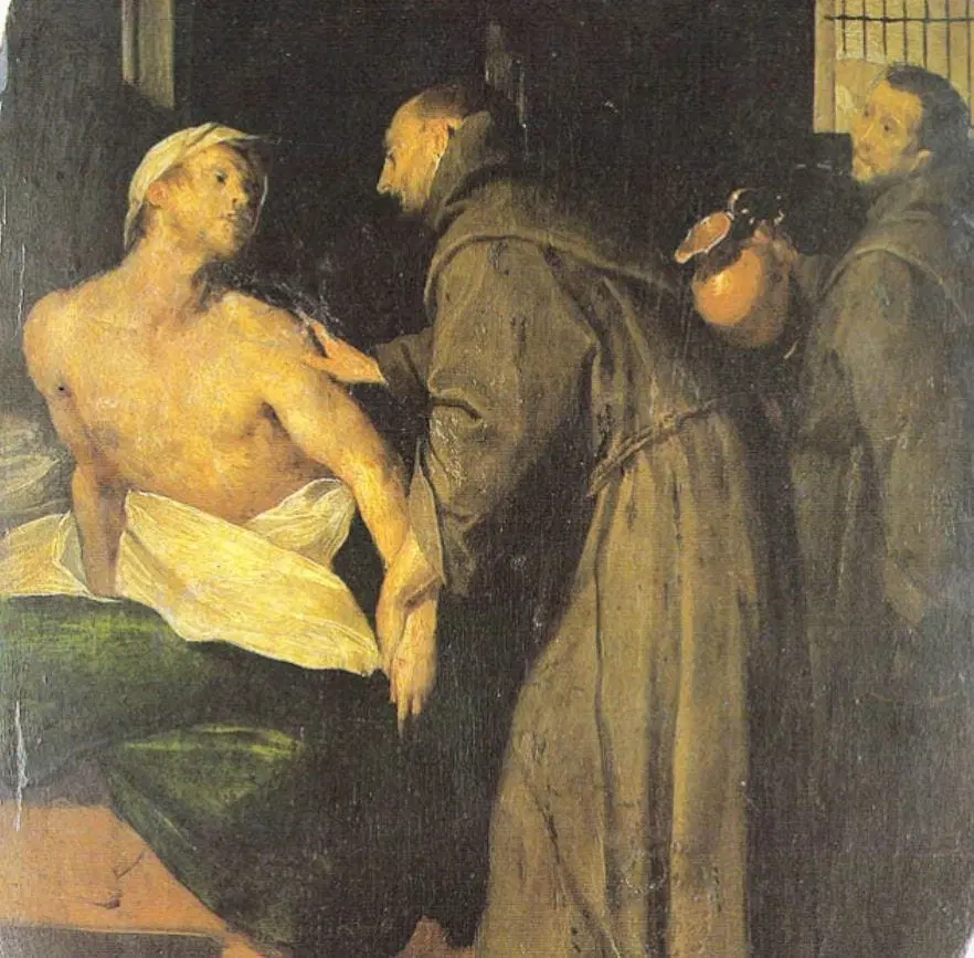 St Francis and the Leper
